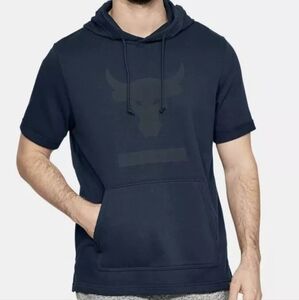 Under Armour Men's Medium Project Rock Hoodie Shirt Navy Blue